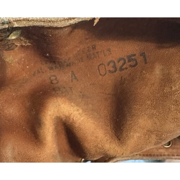 Vtg 70s Browning Arms Co Brown Leather Lace Up Work Boots‎ USA Made Vibram Sz 8A main image 4